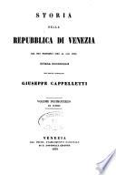 Storia della Repubblica di Venezia dal suo principio sino al giorno d'oggi