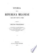 Storia della Republica Milanese dall'anno 1447 al 1450 scritta da Francesco Peluso