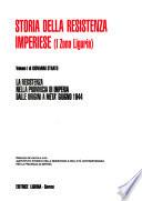 Storia della Resistenza imperiese: La Resistenza nella provincia di Imperia dalle origini a meta' giugno 1944