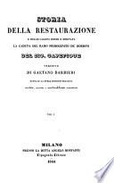 Storia della restaurazione e delle cagioni donde e derivata la caduta del ramo primogenito de Borboni, versione fatta su la 3. ed. francese