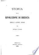 Storia della rivoluzione di Brescia dell'anno 1849