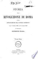 Storia della Rivoluzione di Roma e della restaurazione del Governo Pontifico, 1846-'49