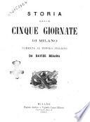Storia delle cinque giornate di Milano narrata al popolo italiano