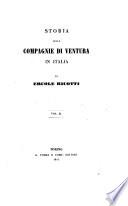 Storia delle compagnie di ventura in Italia di Ettore Ricotti