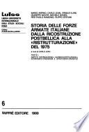 Storia delle forze armate italiane dalla ricostruzione postbellica alla ristrutturazione del 1975: Aspetti internazionali, giuridico-istituzionali, economico-finanziari e strategico-operativi