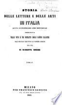 Storia delle lettere e delle arti in Italia