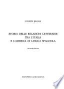 Storia delle relazioni letterarie tra l'Italia e l'America di lingua spagnola