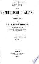 Storia delle Repubbliche italiane del Medio Evo