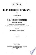 Storia delle repubbliche italiane del Medio Evo