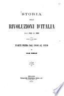 Storia delle rivoluzioni d'Italia dal 1846-1866: Dal 1846 al 1850