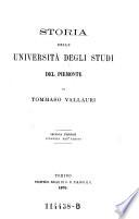 Storia delle universita degli studi del Piemonte. Seconda edizione