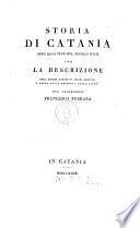 Storia di Catania sino alla fine del secolo xviii