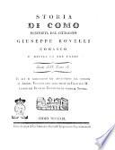 Storia di Como descritta dal marchese Giuseppe Rovelli patrizio comasco e divisa in tre parti