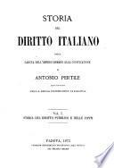 Storia di diritto italiano dalla caduta dell'impero romano alla codificazione