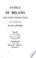 Storia di Milano del conte Pietro Verri