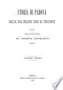 Storia di Padova, dalla sua origine sino al presente