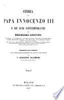 Storia di papa Innocenzo III e de' suoi contemporanei