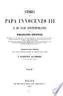 Storia di Papa Innocenzo III. e de'suoi contemporanei