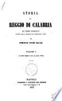 Storia di Reggio Calabria da' tempi primitivi sino all'anno di Cristo 1797 Domenico Spanò Bolani
