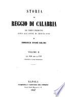 Storia di Reggio di Calabria da' tempi primitivi sino all'anno di Cristo 1797