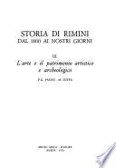 Storia di Rimini dal 1800 [i.e. milleottocento] ai nostri giorni: Pasini, P. G., Zuffa, M. L'arte e il patrimonio artistico e archeologico