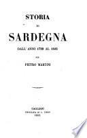 Storia di Sardegna dall' anno 1799 al 1816