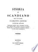 Storia di Scandiano del cavaliere Giambatista Venturi gentiluomo reggiano professore emerito dell'università di Pavia