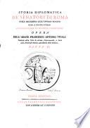 Storia diplomatica de'senatori di Roma