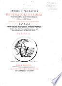 Storia diplomatica de' senatori di Roma