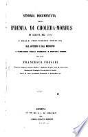 Storia documentata della Epidemia di Cholera-Morbus in Genova nel 1854 e delle provvidenze ordinate dal governo e dal municipio