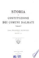 Storia e costituzione dei comuni Dalmati