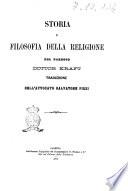 Storia e filosofia della religione [di] Kraft