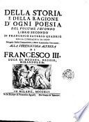 *Storia e ragione d'ogni poesia