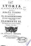 Storia e sentimento dell'abate Tosini sopra il giansenismo ...