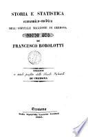 Storia e statistica economico-medica dell'ospedale di Cremona libri tre di Francesco Robolotti