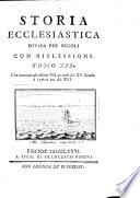 Storia ecclesiastica divisa per secoli con riflessioni