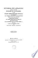 Storia ed analisi degli antichi romanzi di cavalleria e dei poemi romanzeschi d'Italia