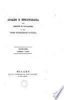 Storia ed analisi degli antichi romanzi di cavalleria e dei poemi romanzeschi d'Italia