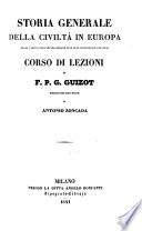 Storia generale della civilta in Europa