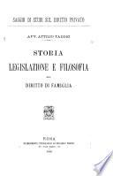 Storia legislazione e filosofia del diritto di famiglia