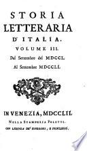 Storia Letteraria D'Italia