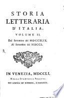 Storia Letteraria D'Italia