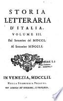 Storia letteraria d'italia..