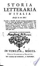 Storia Letteraria D'Italia
