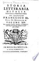 Storia letteraria d'Italia ...