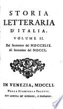 Storia Letteraria D'Italia