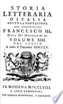 Storia letteraria d'Italia