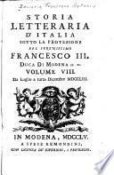 Storia letteraria d'Italia ...