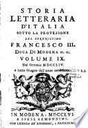 Storia letteraria d'italia..