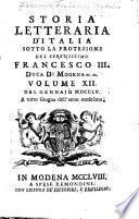 Storia letteraria d'Italia ...